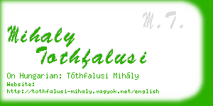 mihaly tothfalusi business card